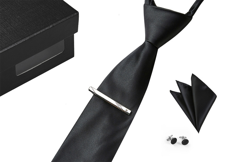 4-Piece Men’s Tie Gift Set – Elegant Accessories for the Modern Gentleman | Wowcher