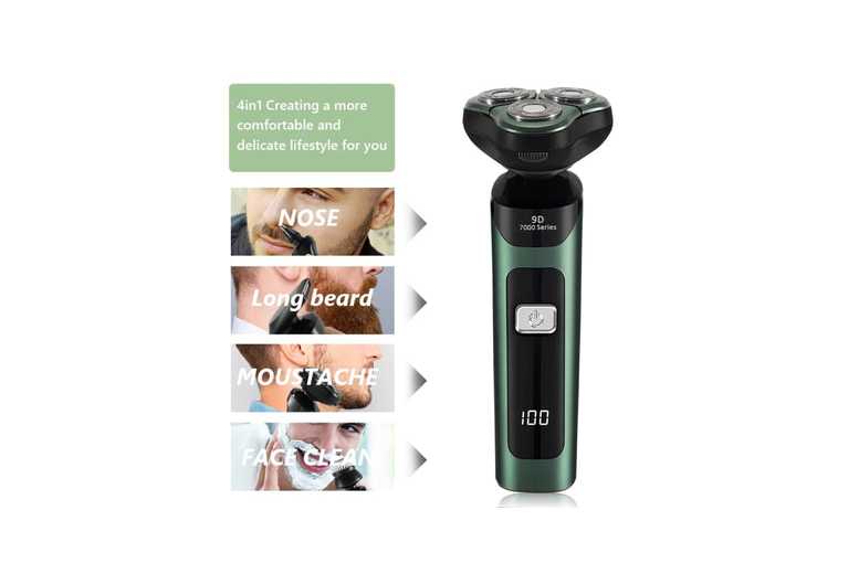 USB Rechargeable 4-in-1 Electric Razor Rotary Shaver for Men | Wowcher USB Rechargeable 4-in-1 Electric Razor Rotary Shaver for Men | Wowcher