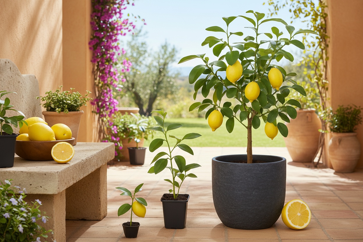 Evergreen Citrus Lemon Tree - Hardy Patio & Conservatory Plant, 25cm Tall | Wowcher