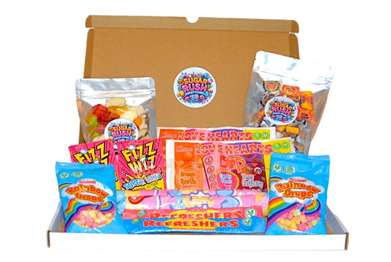 Sugar Rush Candy Store Retro Sweets Hamper – Food Gift Hampers in 3 Sizes – Perfect Easter or Birthday Treat | Wowcher