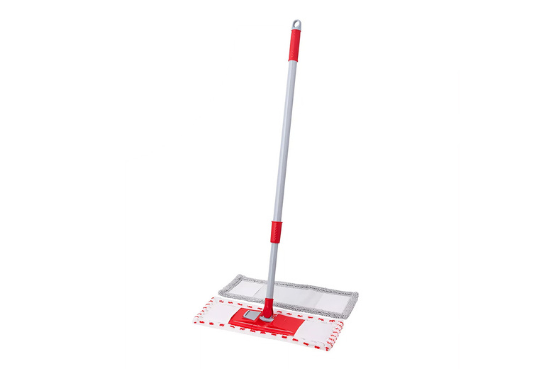 Telescopic Microfibre Flat Mop – Extendable, Multi-Surface, 360° Rotating Head, Refill Included | Wowcher