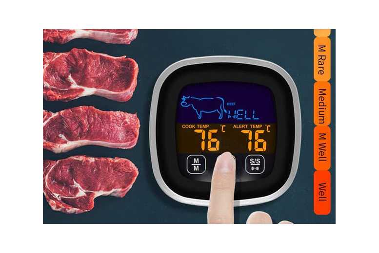 Digital BBQ Meat Thermometer Grill Cooking Probe – Fast Read Food Thermometer | Wowcher