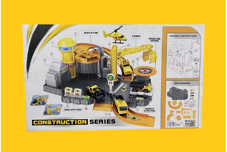Construction City Depot Playset – Large Vehicles, Ages 3+, Imaginative STEM Toy | Wowcher