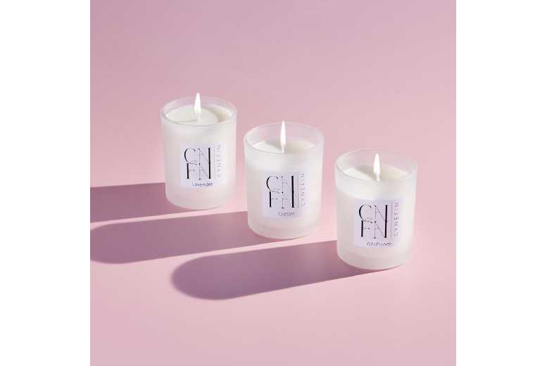 CFNN Fresh & Floral Scented Candle Gift Set – Natural Coconut Wax, Vegan, Modern Home Decor Trio | Wowcher