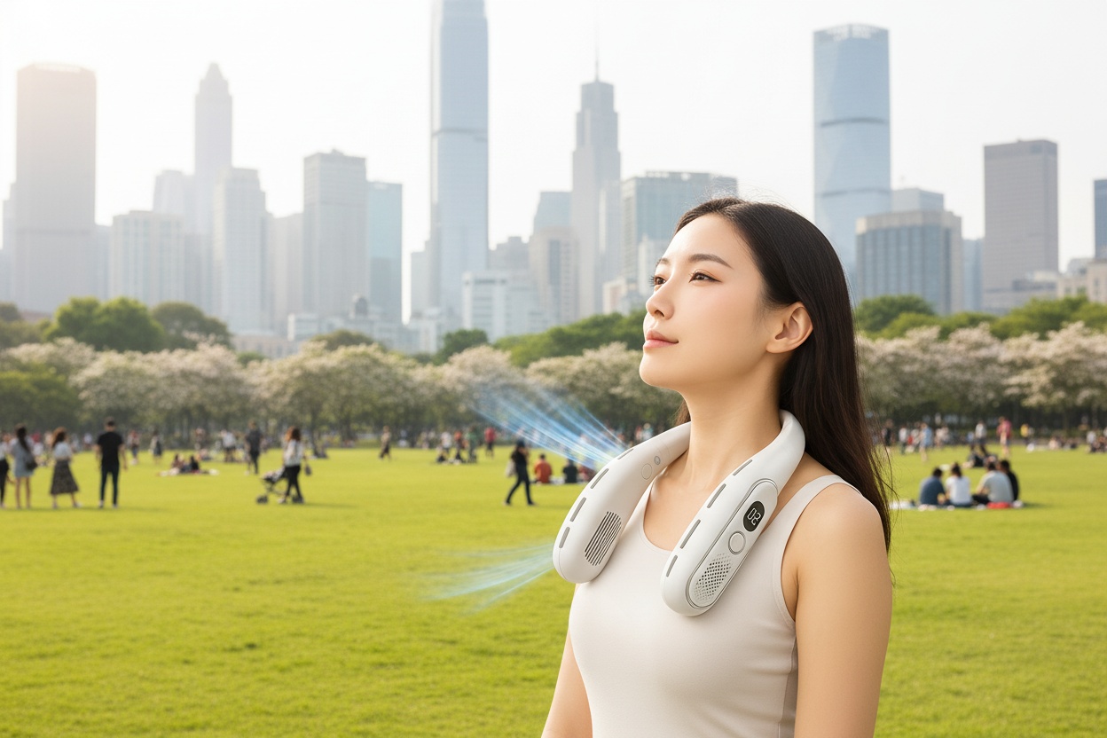 Portable 3000mAh Mini Neck Fan – Bladeless Air Cooling | Wowcher