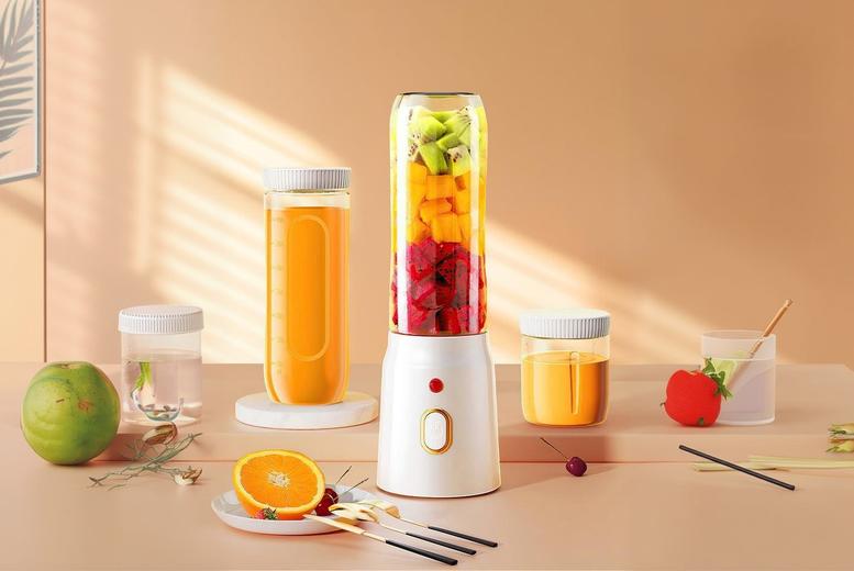 USB Rechargeable Portable Juicer – High-Speed, 450ml Compact Blender with 2 Cups | Wowcher