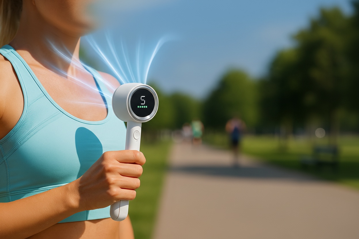 Portable Handheld Turbo Fan – 5 Speed Adjustable Mini Personal Fan | Wowcher