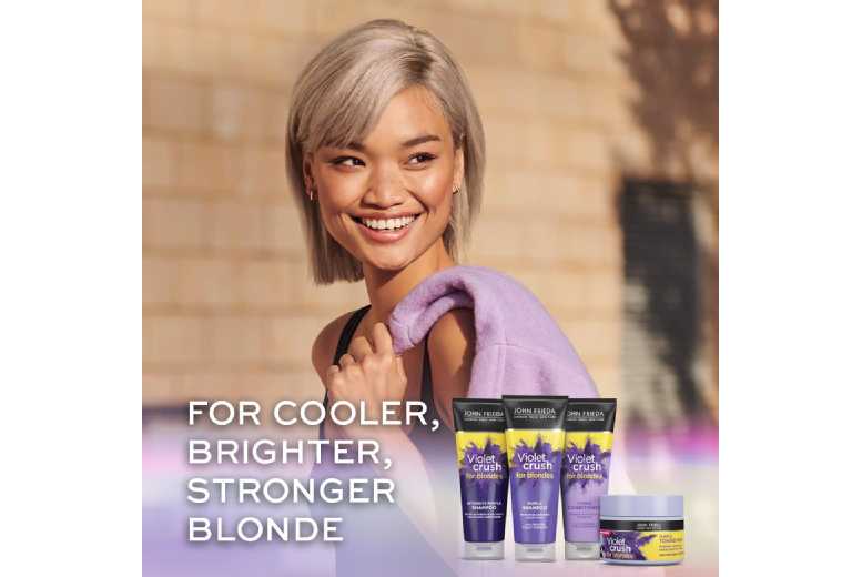 John Frieda Violet Crush Blonde Shampoo & Conditioner Duo 500ml – Colour Safe, Anti-Brass | Wowcher