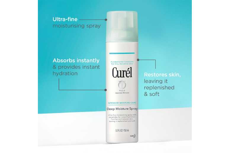 Curel Deep Moisture Hair & Scalp Spray – Ceramide, Eucalyptus, Hydration, For Dry & Sensitive Scalps, 150ml | Wowcher