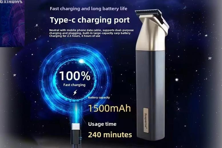 Men’s Professional Cordless Hair Trimmer – Precision Grooming, Zero-Gap Cutter, Salon Results | Wowcher Men’s Professional Cordless Hair Trimmer – Precision Grooming, Zero-Gap Cutter, Salon Results | Wowcher