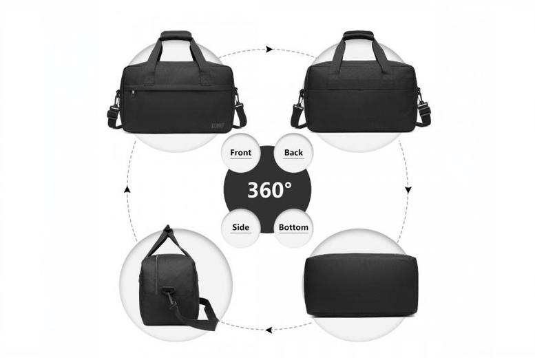 Kono Lightweight Oxford Sports Duffel Cabin Bag – Unisex, Multi-Compartment, 40cm | Wowcher