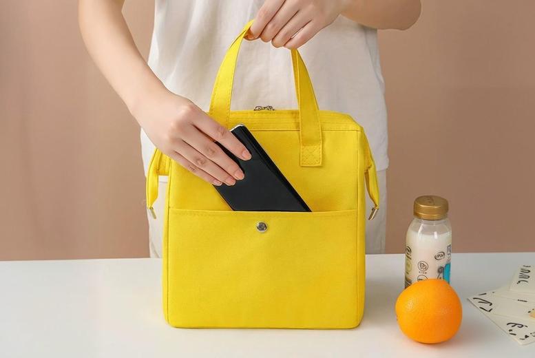 Reusable Large Capacity Insulated Lunch Bag – 5 Colours | Wowcher