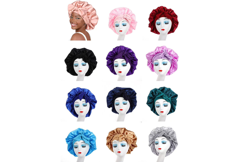Silk Hair Sleeping Bonnet – Anti-Frizz, Moisture Lock, For All Hair Types | Wowcher