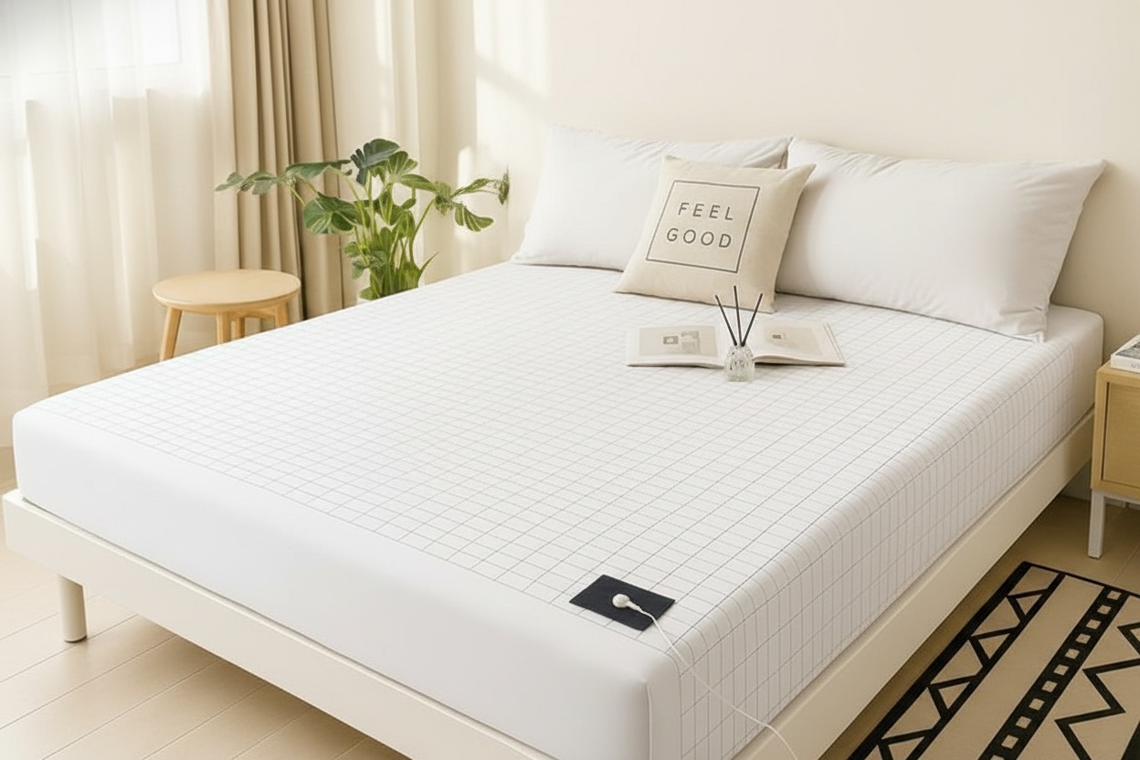 Organic Cotton Grounding Bed Sheet - Earth-Connected, Machine Washable, Cot & Single Sizes | Wowcher