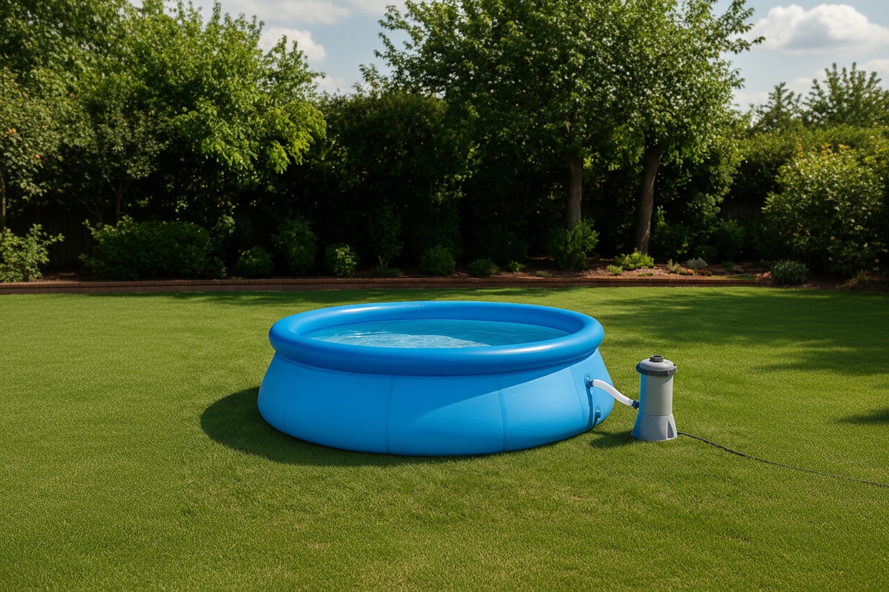 Triple-Layered Inflatable Easy Set Garden Pool With Pump | Wowcher