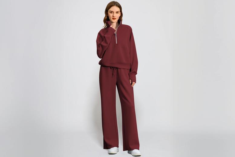 Khaki Women’s Oversized Lightweight Athleisure Half-Zip Tracksuit – Breathable Summer Co-ord Set | Wowcher Khaki Women’s Oversized Lightweight Athleisure Half-Zip Tracksuit – Breathable Summer Co-ord Set | Wowcher