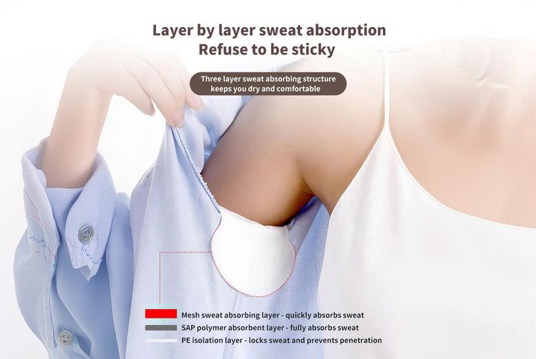 50pcs Ultra-Thin Underarm Sweat Pads – Ultimate Odour Protection | Wowcher
