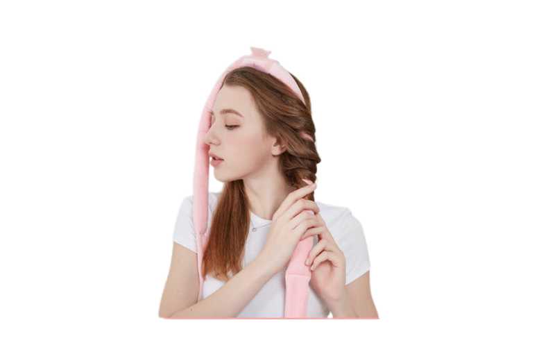 Heatless Hair Curler with Hair Clip and Hair Ties | Wowcher