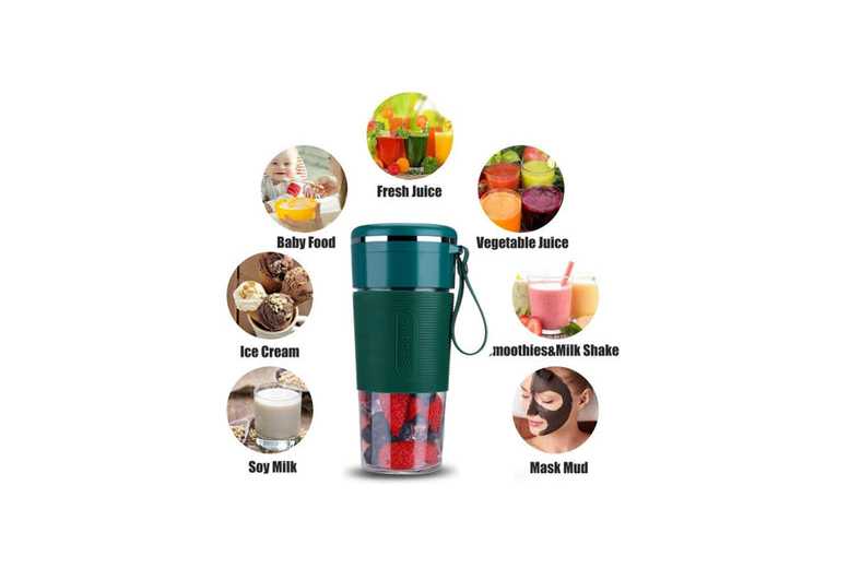 Portable Multi-Function Juice Blender Cup – 6-Blade, 300ml, USB Rechargeable – Compact Smoothie Maker | Wowcher