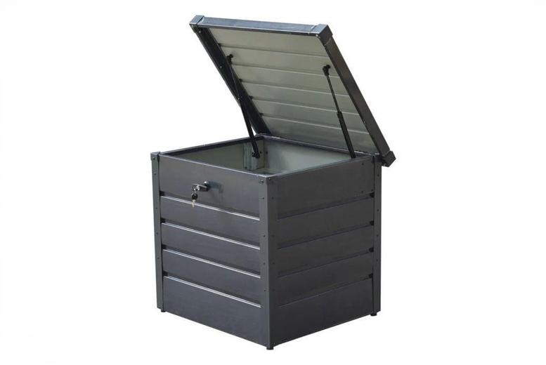 Extra Strong Metal Garden Storage Box - Weatherproof, Lockable Outdoor Storage (200L or 350L) | Wowcher