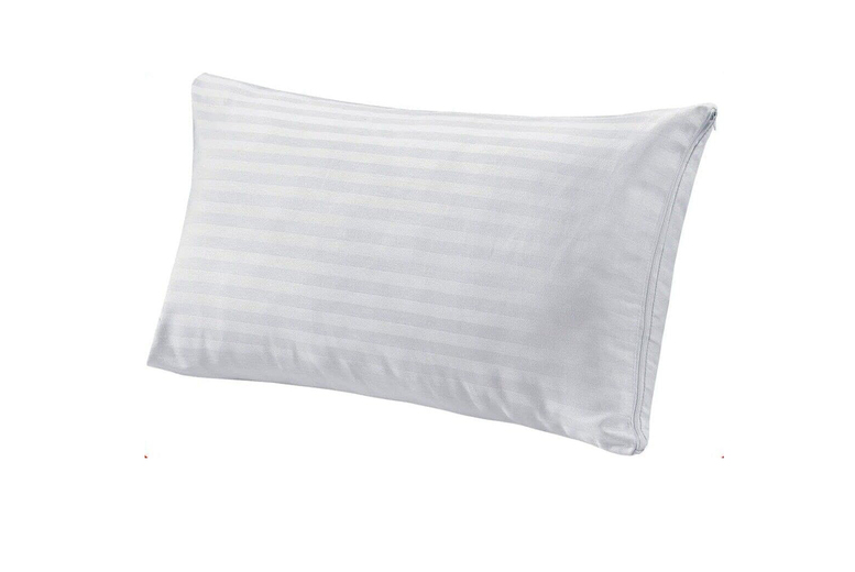 Luxury Broad Stripe Hollowfibre Pillows - Hotel Quality, Hypoallergenic, Machine Washable (Pack of 2 or 4) | Wowcher