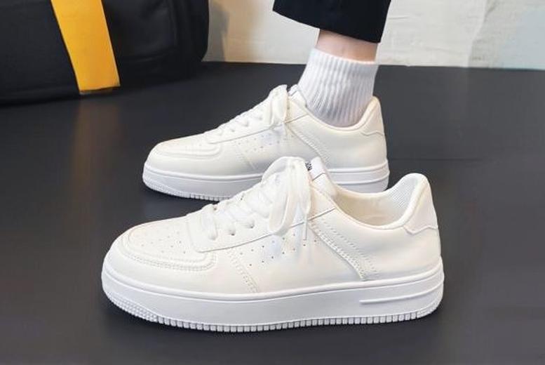 Nike- Men’s Air Force 1 Casual Trainers – Breathable Lightweight Sneakers (UK6-8.5, White/Black/Brown) | Wowcher Nike- Men’s Air Force 1 Casual Trainers – Breathable Lightweight Sneakers (UK6-8.5, White/Black/Brown) | Wowcher