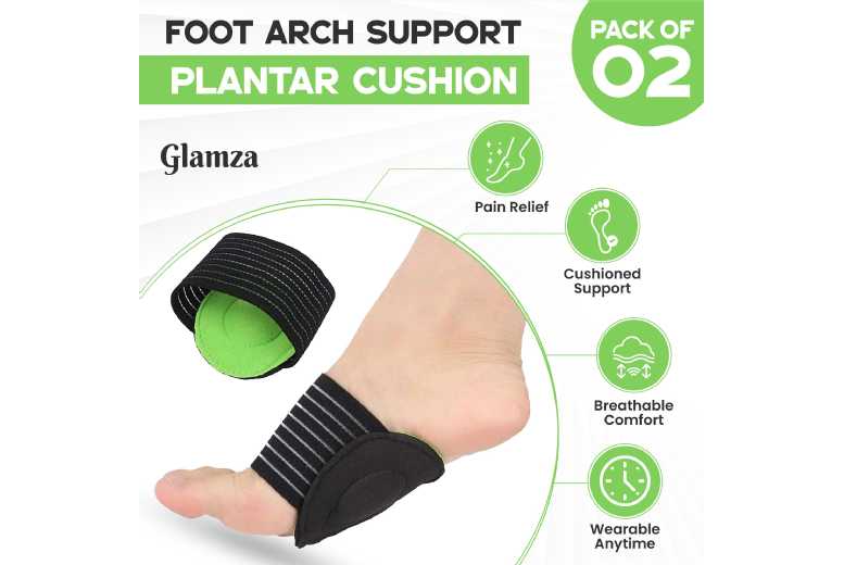 Reversible Cushioned Foot Arch Supports for Pain Relief | Wowcher