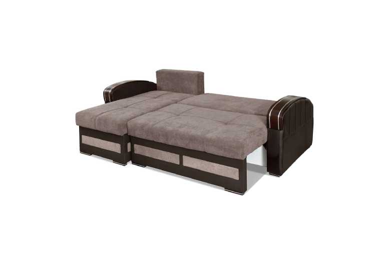 Fusion Fabric L-Shape Corner Sofa Bed – Modern 3-Seater, Brown & Grey | Wowcher Fusion Fabric L-Shape Corner Sofa Bed – Modern 3-Seater, Brown & Grey | Wowcher