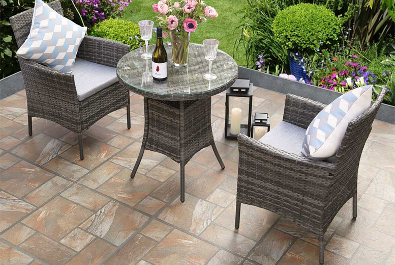 2-Seater Weather-Resistant Rattan Bistro Set | Wowcher 2-Seater Weather-Resistant Rattan Bistro Set | Wowcher