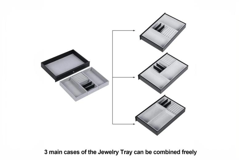 PU Leather Lockable Accessories Storage Box – Secure Jewellery & Watch Organiser | Wowcher