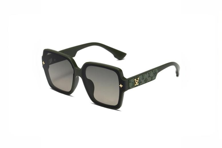 Unisex LV- Oversized Square Frame Sunglasses, Green | Wowcher