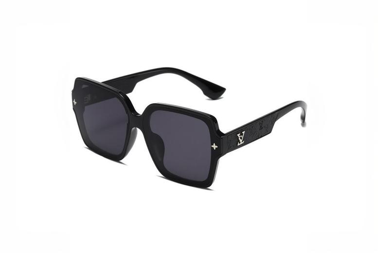 Unisex LV- Oversized Square Frame Sunglasses, Black | Wowcher