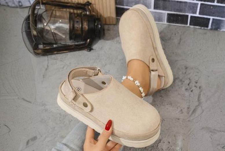 Beige UGG- Breathable Lightweight Slip-On Sandals – Casual Comfort Footwear for Men & Women (8 Sizes, 2 Colours) | Wowcher