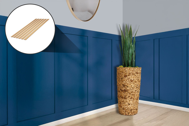 DIY Paintable MDF Acoustic Wall Panel Kit - 6-Piece, Moisture-Resistant, Customisable Panels for Interior Walls | Wowcher