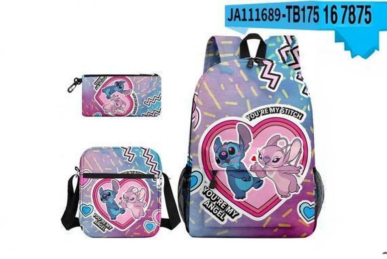 Cartoon  able Polyester School Backpack Set - 9 Designs, Spacious & Comfortable | Wowcher