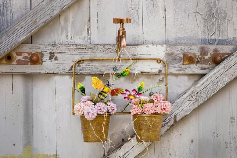 Solar LED Garden Light with Dual Pots | Wowcher