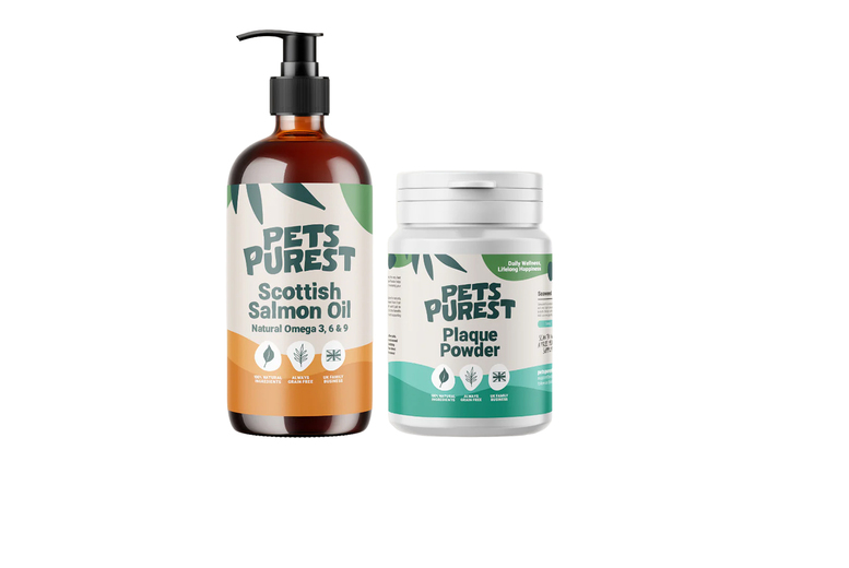 Scottish Salmon Oil & Plaque Powder Bundle for Cats and Dogs! | Wowcher