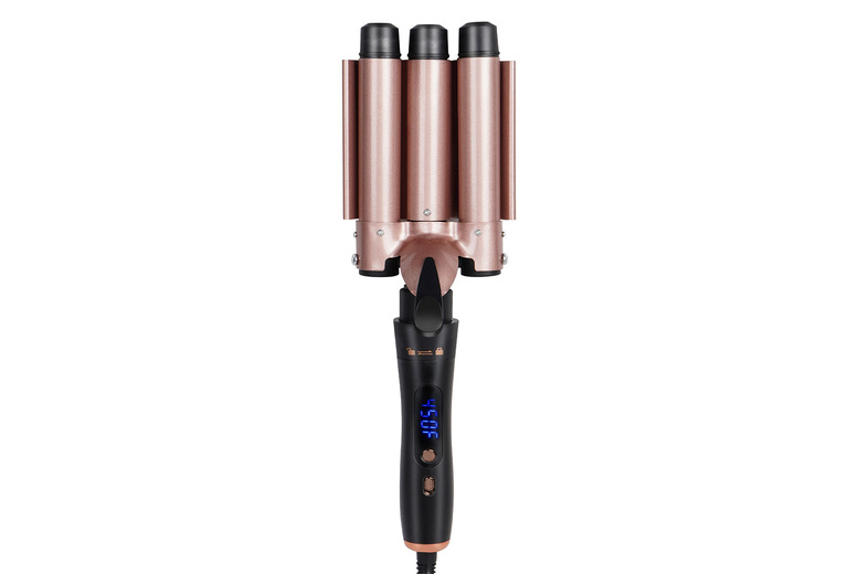 5-in-1 Ceramic Curling Wand Set – Fast Heat-Up, Adjustable Temperature, Professional Results – Champagne Gold | Wowcher