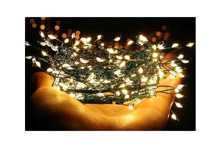 3M Battery Powered LED String Lights – Flexible Copper Wire, 100 Warm White LEDs, Indoor/Outdoor Party Lighting | Wowcher