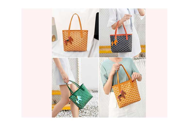 Unisex Green Vegan Leather Tote Bag – Classic Shoulder Handbag with Removable Charm, Spacious Interior, Everyday Style | Wowcher