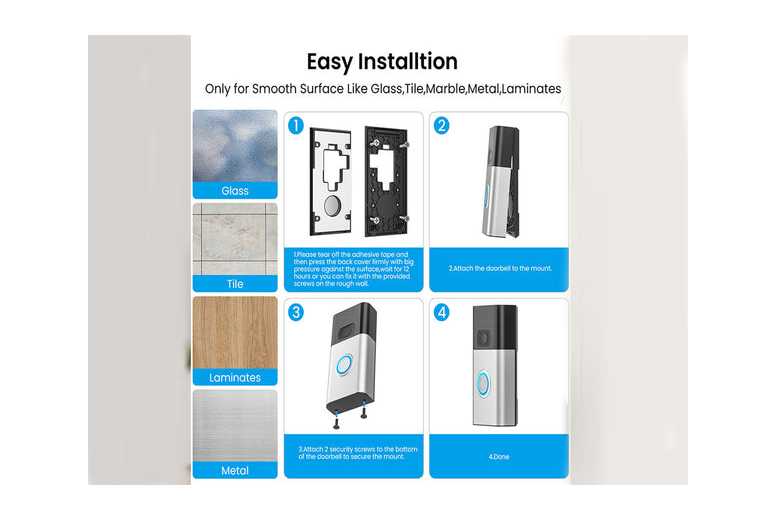 Portable Smart Doorbell Holder – No-Drill, Weatherproof Mount for Home Security | Wowcher