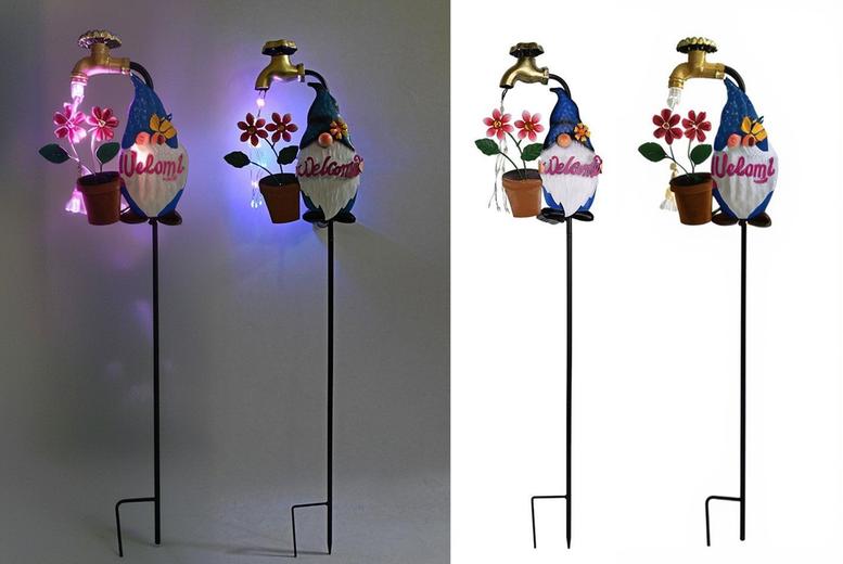 Solar LED Gnome Path Light & Sprinkler – Weatherproof Outdoor Dual Function | Wowcher Solar LED Gnome Path Light & Sprinkler – Weatherproof Outdoor Dual Function | Wowcher