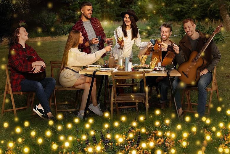 Solar LED Waterproof Garden String Lights – Green Leaf, 10 LEDs | Wowcher