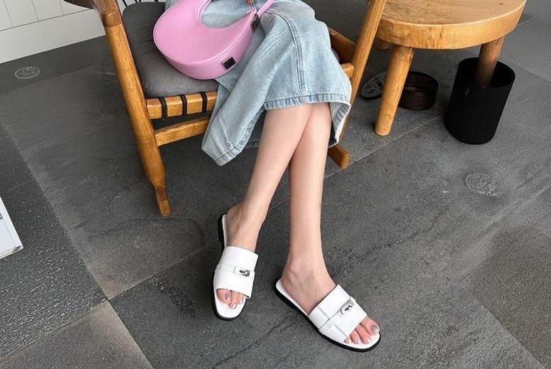 White Women’s PU Leather Slip-On Flat Sandals – Casual Summer Minimalist Footwear | Wowcher White Women’s PU Leather Slip-On Flat Sandals – Casual Summer Minimalist Footwear | Wowcher