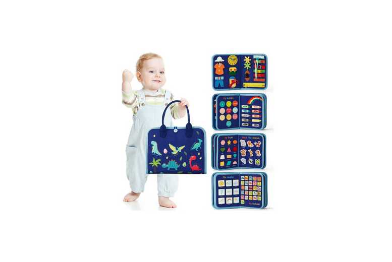 Montessori Busy Board Sensory Learning Educational Activity Toy | Wowcher