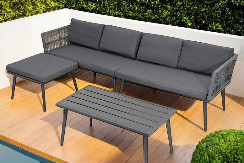 Hamilton 4-Piece Weather-Resistant Outdoor Furniture Set | Wowcher Hamilton 4-Piece Weather-Resistant Outdoor Furniture Set | Wowcher