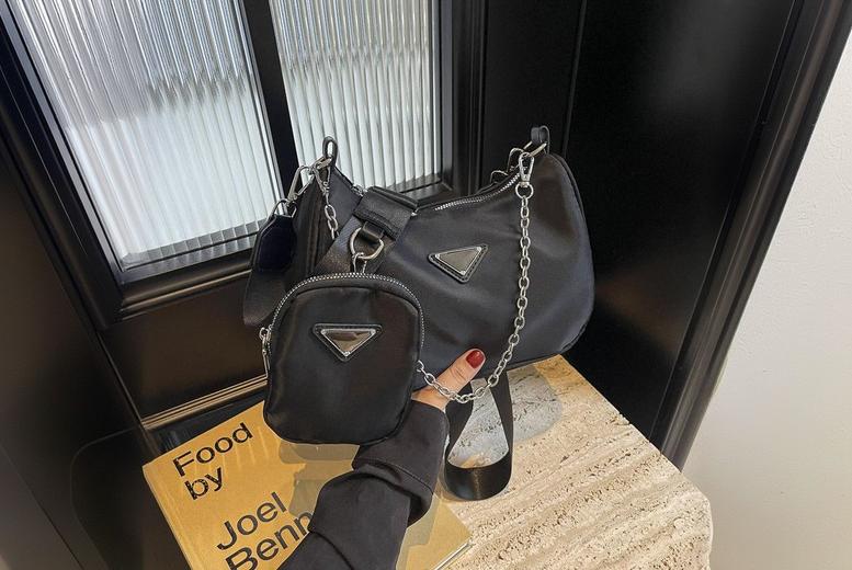 Black Designer  Women’s Handbag – 4 Colours | Wowcher