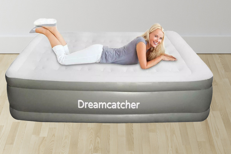 Dreamcatcher Deluxe Inflatable Air Bed Mattress – Double or King, Enhanced Support | Wowcher