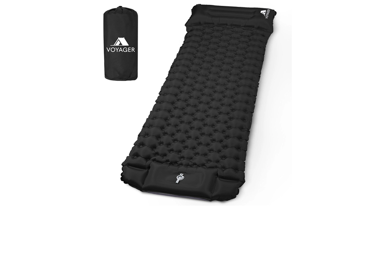 Voyager Ergonomic Camping Sleeping Pad – Lightweight 40D Nylon, Portable, Single & Double Options | Wowcher