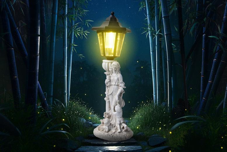Solar LED Angel Mother & Child Waterproof Garden Path Light – Outdoor Solar Lighting | Wowcher